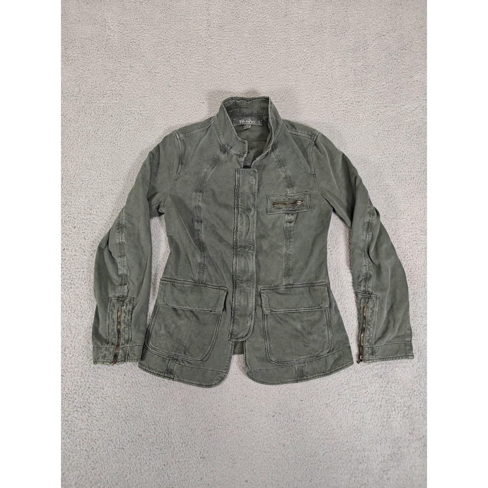 TR-900 Jacket Womens 3 Utility Military Zip Button Pockets‎ Casual Lightweight